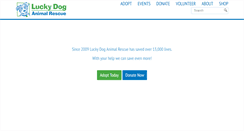 Desktop Screenshot of luckydoganimalrescue.org