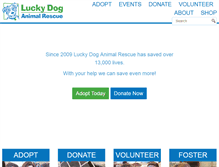 Tablet Screenshot of luckydoganimalrescue.org